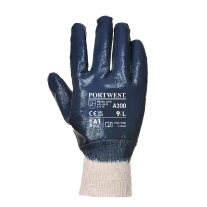 Portwest Heavy Duty Nitrile Knitwrist glove (case of 144 pairs)-A300