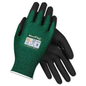 Protective Industrial Products, Inc. MaxiFlex® Cut™ Cut-Resistant Glove, Medium, Black/Green, 34-8743/M