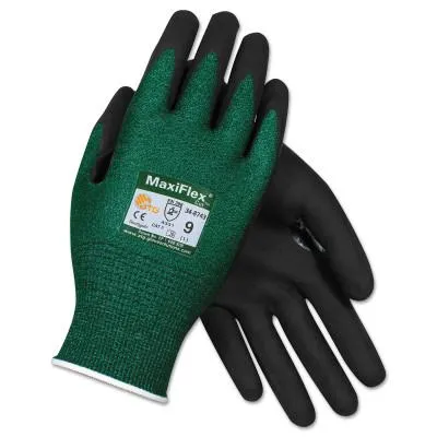 Protective Industrial Products, Inc. MaxiFlex® Cut™ Cut-Resistant Glove, Medium, Black/Green, 34-8743/M