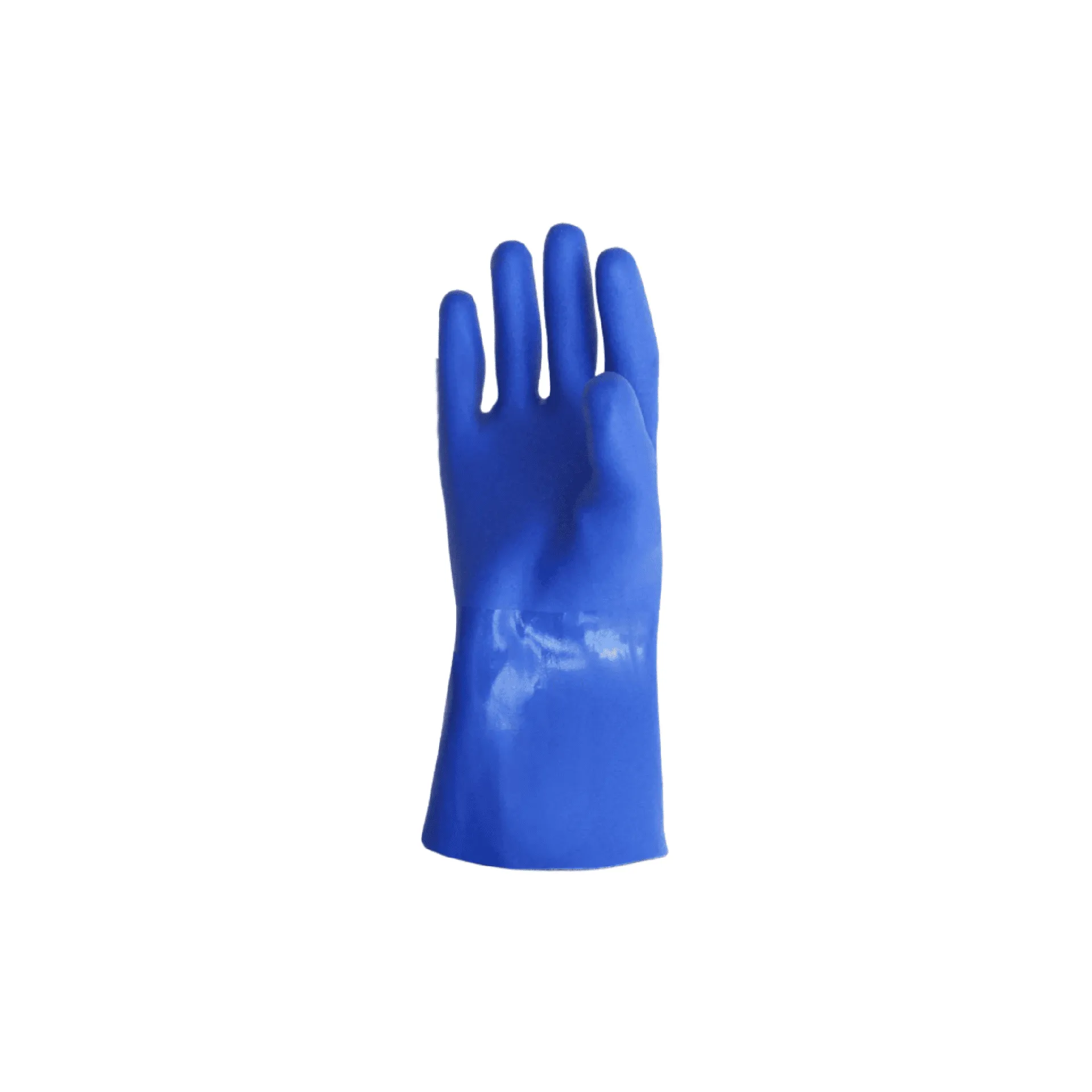 PVC Chemical Resistant Gloves – Blue Triple-Dipped with Sandy Finish and Interlock Lining