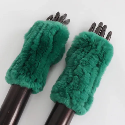 Rabbit Fur Hand Mittens Warmer