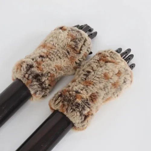 Rabbit Fur Hand Mittens Warmer