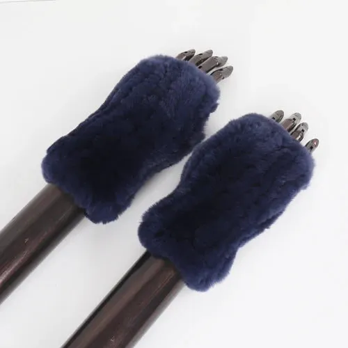 Rabbit Fur Hand Mittens Warmer