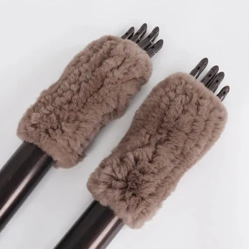 Rabbit Fur Hand Mittens Warmer