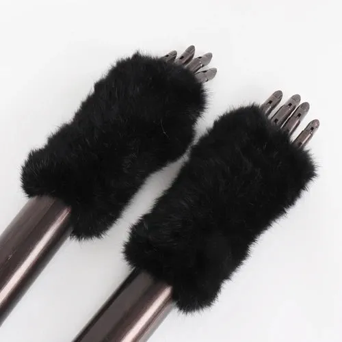Rabbit Fur Hand Mittens Warmer
