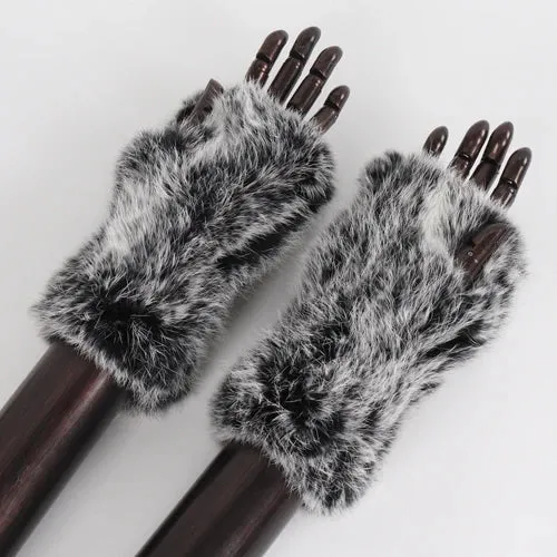 Rabbit Fur Hand Mittens Warmer