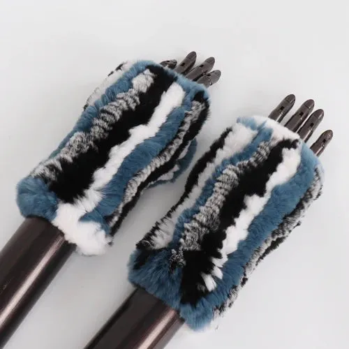Rabbit Fur Hand Mittens Warmer