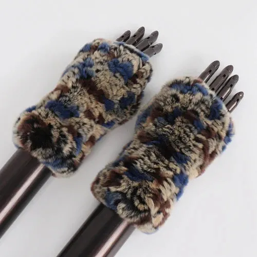 Rabbit Fur Hand Mittens Warmer