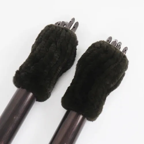 Rabbit Fur Hand Mittens Warmer