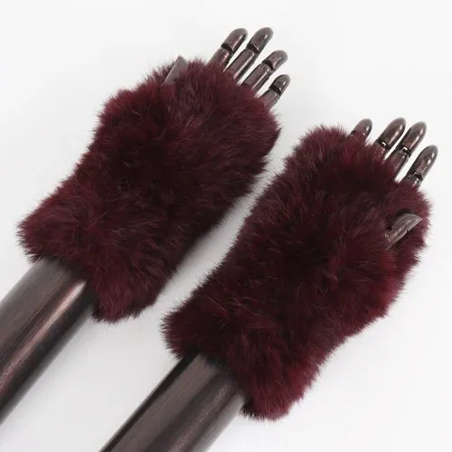 Rabbit Fur Hand Mittens Warmer