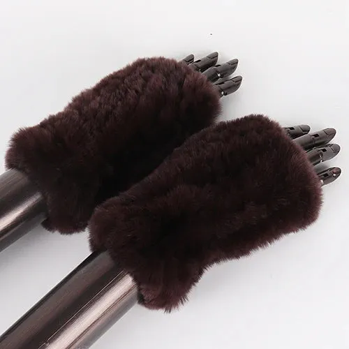 Rabbit Fur Hand Mittens Warmer