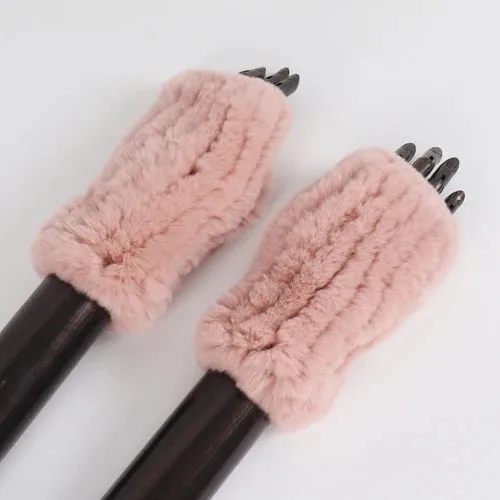 Rabbit Fur Hand Mittens Warmer