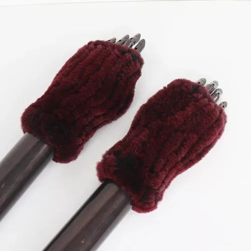 Rabbit Fur Hand Mittens Warmer