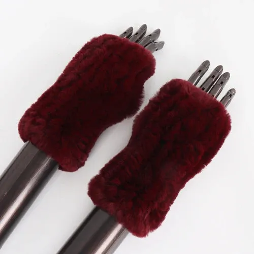 Rabbit Fur Hand Mittens Warmer