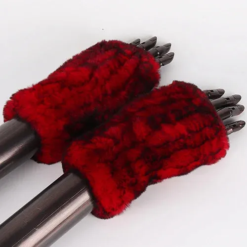 Rabbit Fur Hand Mittens Warmer
