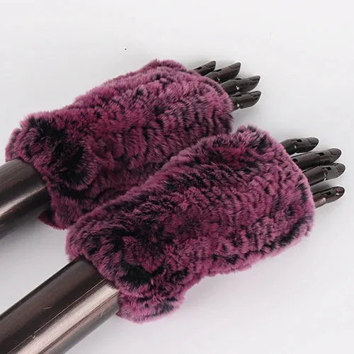 Rabbit Fur Hand Mittens Warmer