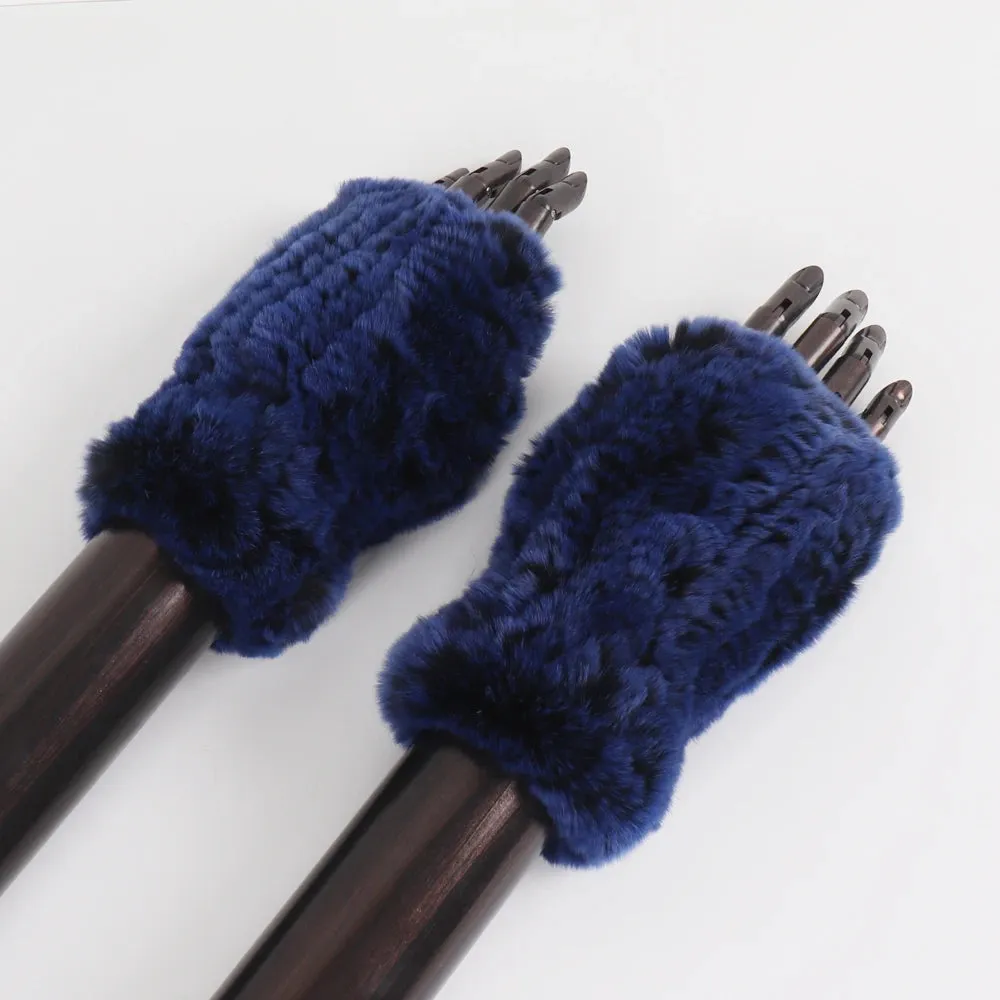 Rabbit Fur Hand Mittens Warmer