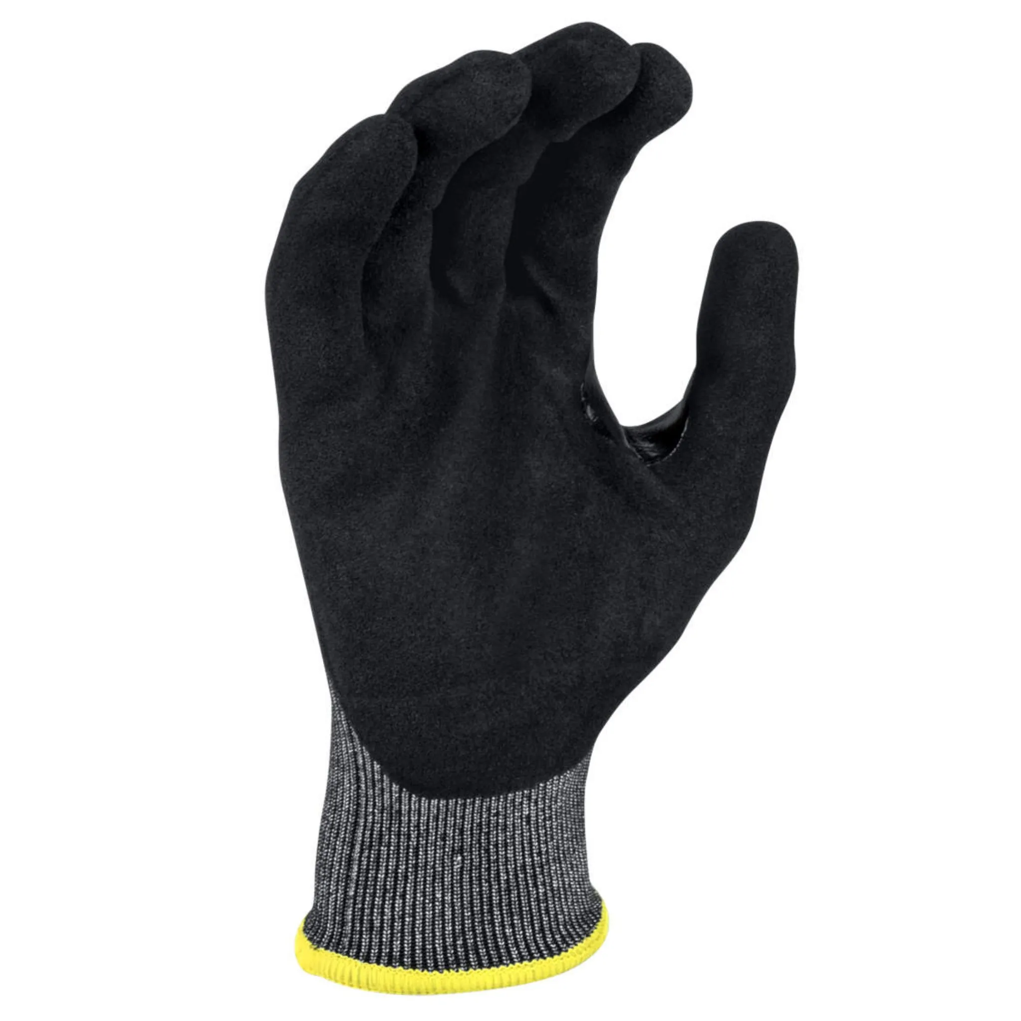 Radians RWG589XS Glove, Cut Protection Level A9, Sandy Foam Nitrile Coated, Black, 1 Pair