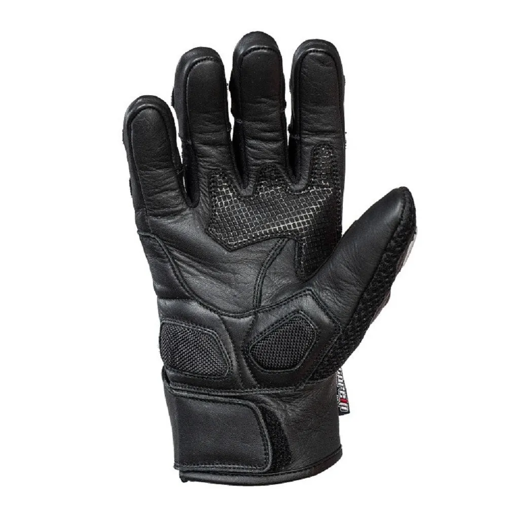 Raven Carbon Racer Blue Motorcycle Leather Gloves