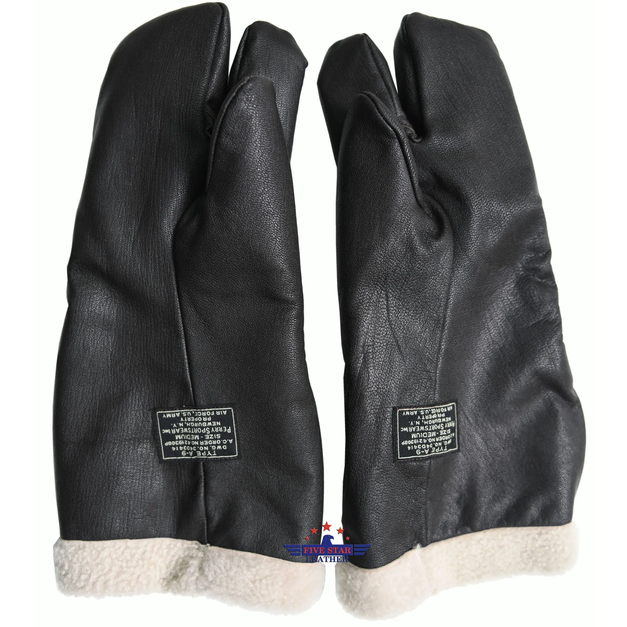 Repro Type A-9 Flying Winter Mitten Gloves Dwg. No. 34D3414 A.C. Order No. 4219308P Perry Sportswear Inc
