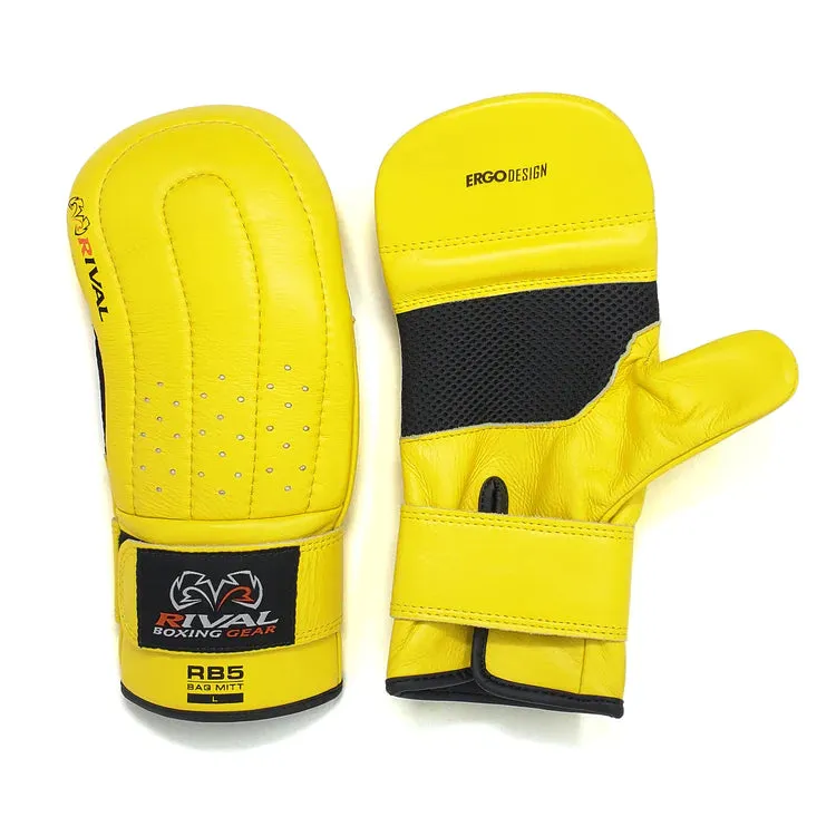 RIVAL RB5 BAG MITTS-YELLOW