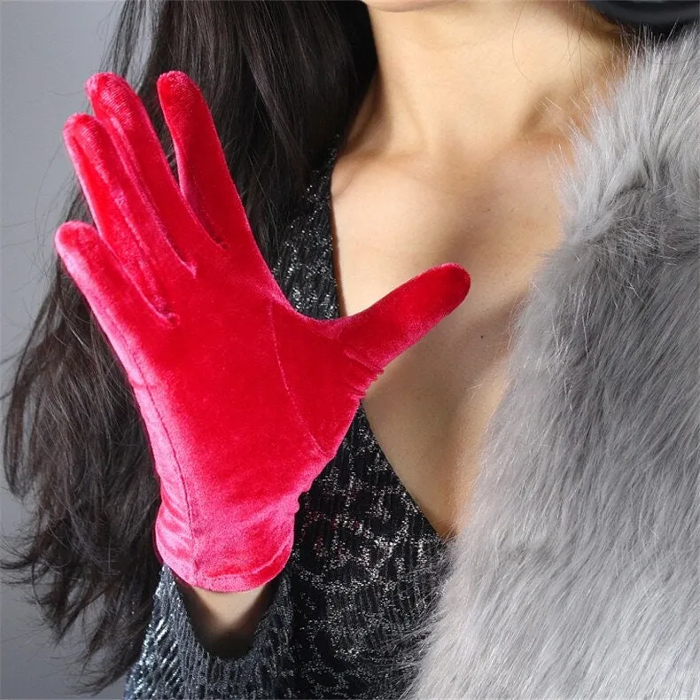 Rose Pink Opera Velvet Gloves (60cm, 40cm, 22cm)