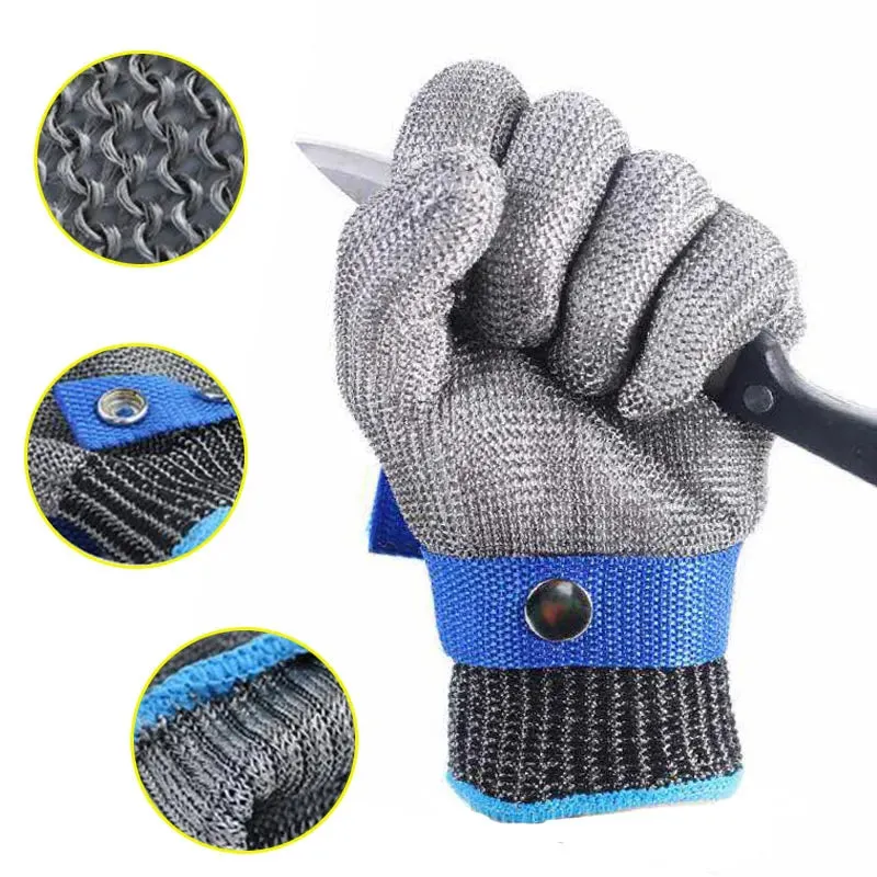 Safety Cut-Proof Stab Resistant Metal Mesh Butcher Gloves