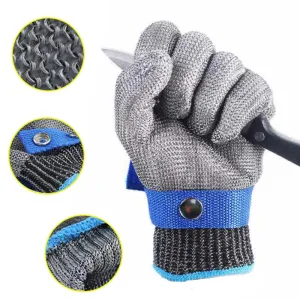 Safety Cut-Proof Stab Resistant Metal Mesh Butcher Gloves