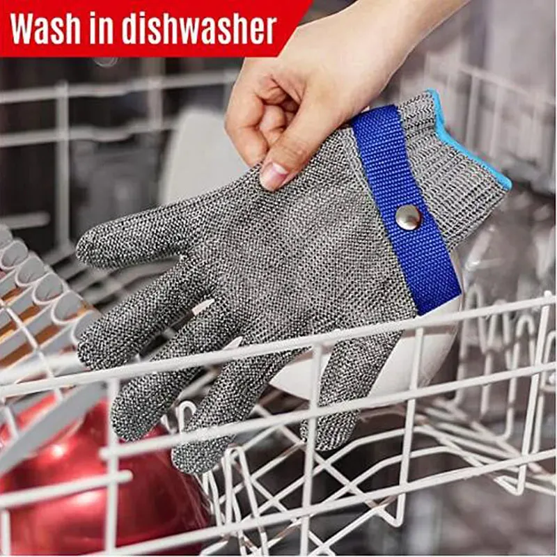 Safety Cut-Proof Stab Resistant Metal Mesh Butcher Gloves