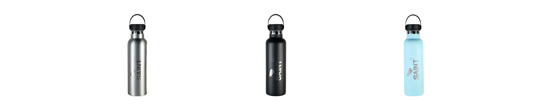 SAINT STAINLESS STEEL BOTTLE 750ML - BLACK/SILVER/MINT