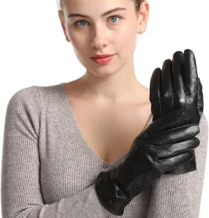 Sanfiland Women's Cashmere-Lined Touchscreen Gloves
