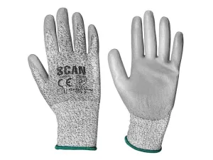 Scan Grey Pu Coated Cut 3 Gloves - Medium (Size 8)