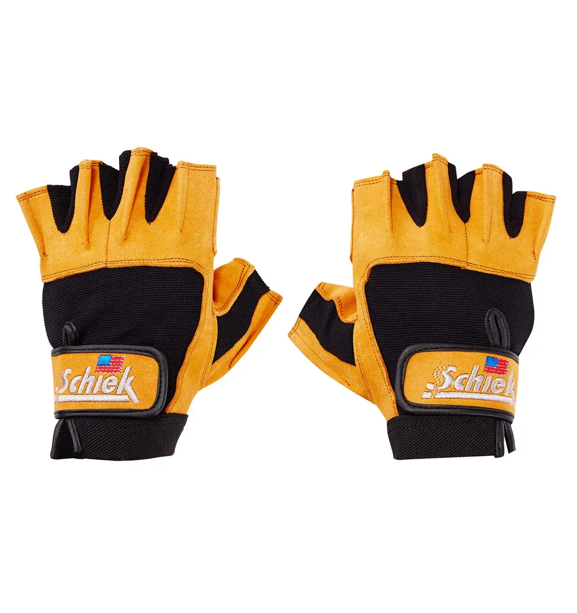 Schiek Power Series "Gel" Weight Lifting Gloves - Leather/Black