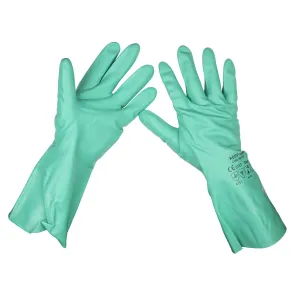 Sealey Nitrile Gauntlets for use with Thinners 330mm Cuffed Pair