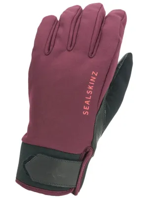 SEALSKINZ Kelling Gloves - Women's Waterproof All Weather Insulated - Red