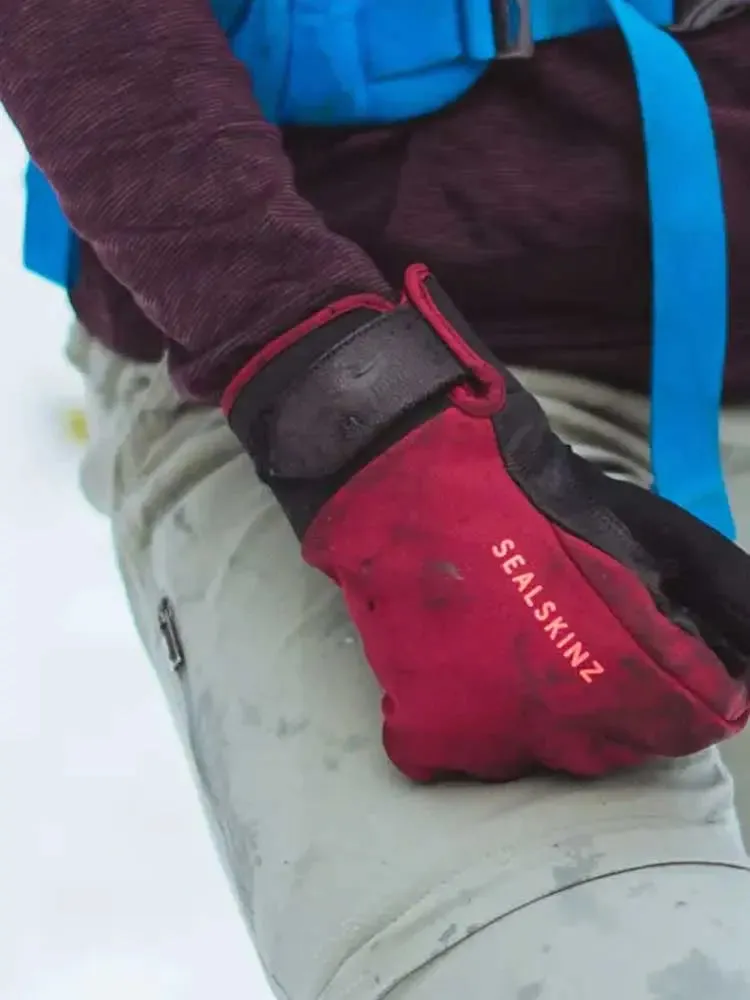 SEALSKINZ Kelling Gloves - Women's Waterproof All Weather Insulated - Red