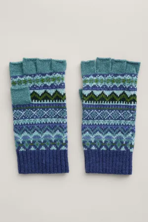 Seasalt Cornwall Mabyn Fingerless Gloves - Water Avens Marine