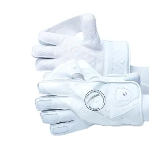 SG Hilite White Cricket Wicket Keeping Gloves Mens Size