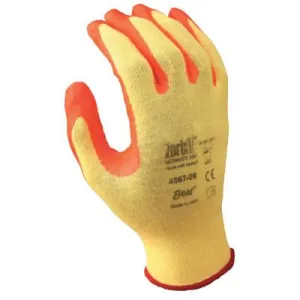 SHOWA® Nitrile, Cut Resistant Gloves, Size L, A4 ANSI/ISEA Cut Level, Orange, Yellow,, 4568L-08