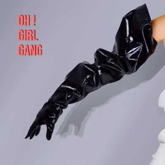 Silver Big Sleeves statement gloves, Oversized