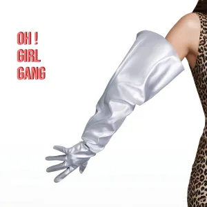 Silver Big Sleeves statement gloves, Oversized