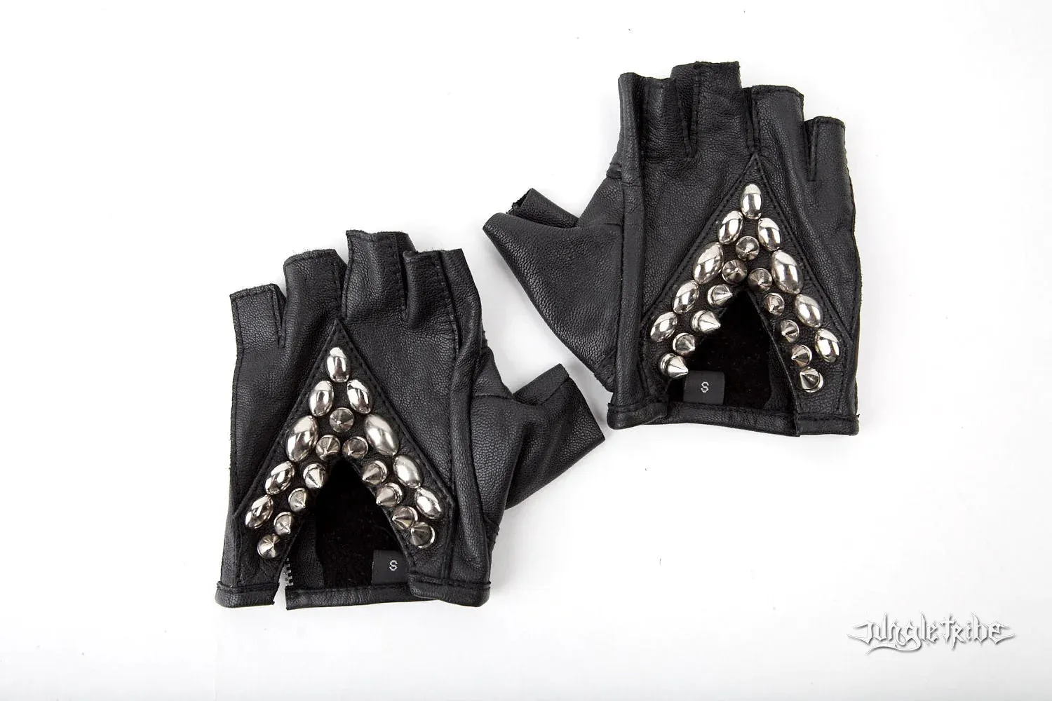 SILVER SPIKE Leather Gloves