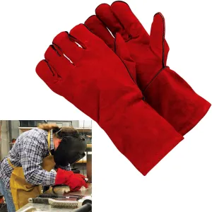 Silverline 330mm Welders Gauntlets Safety PPE Heat Resistant Oven