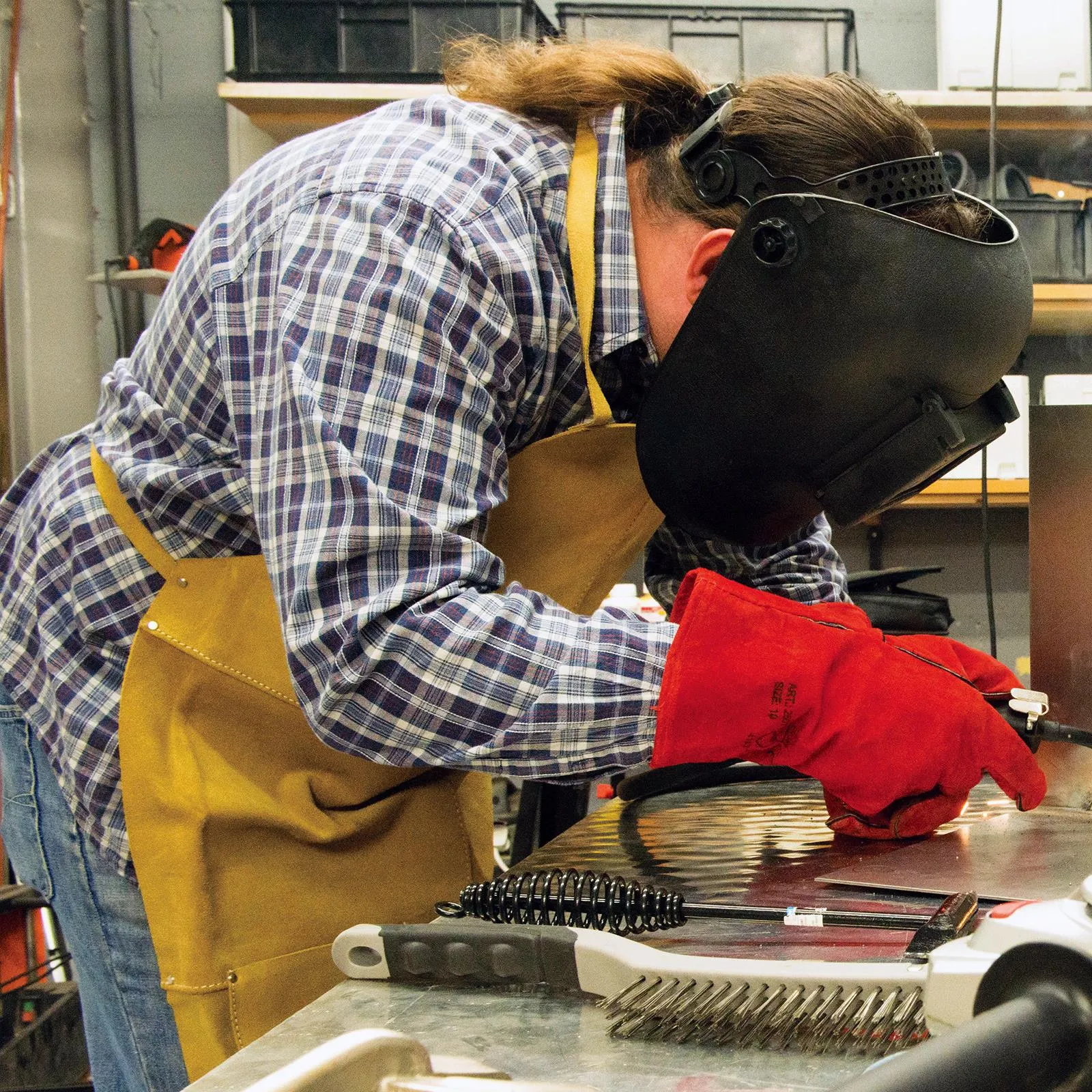 Silverline 330mm Welders Gauntlets Safety PPE Heat Resistant Oven
