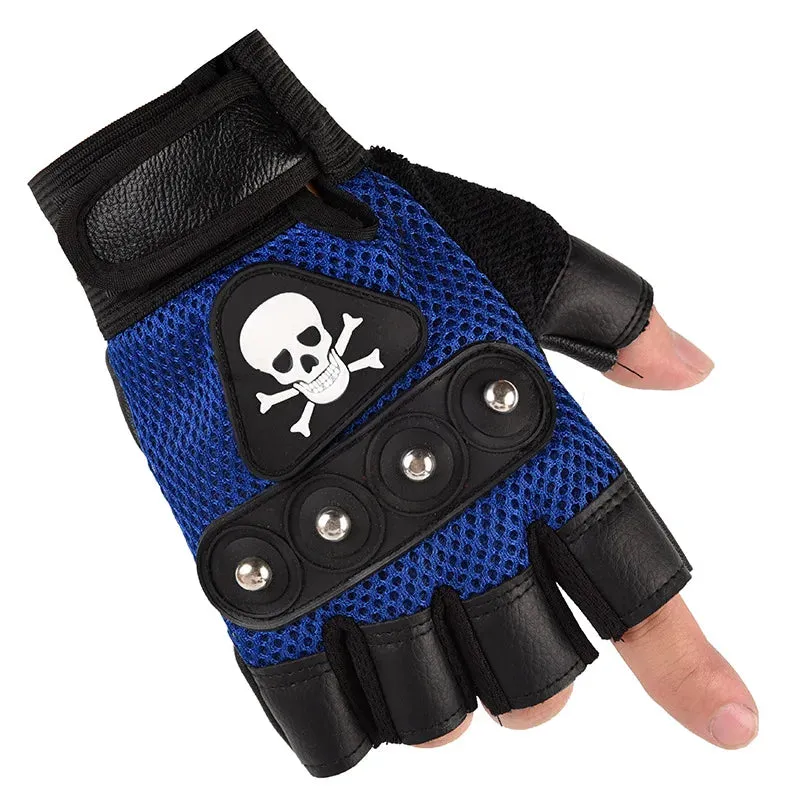 Skull Breathable Wear-resistant Fingerless Gloves
