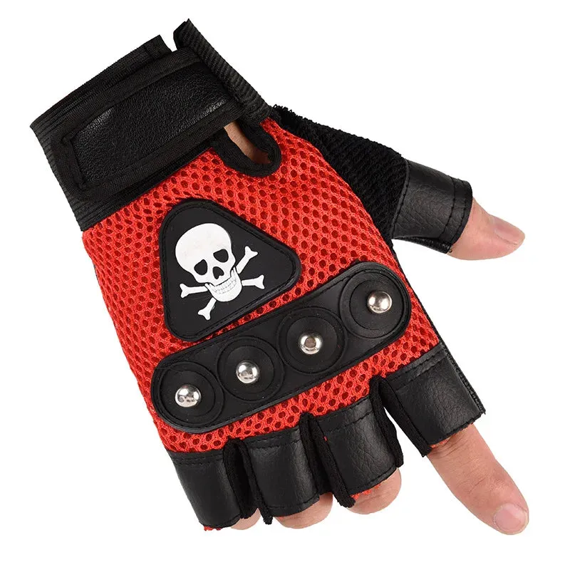 Skull Breathable Wear-resistant Fingerless Gloves