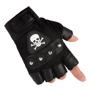 Skull Breathable Wear-resistant Fingerless Gloves