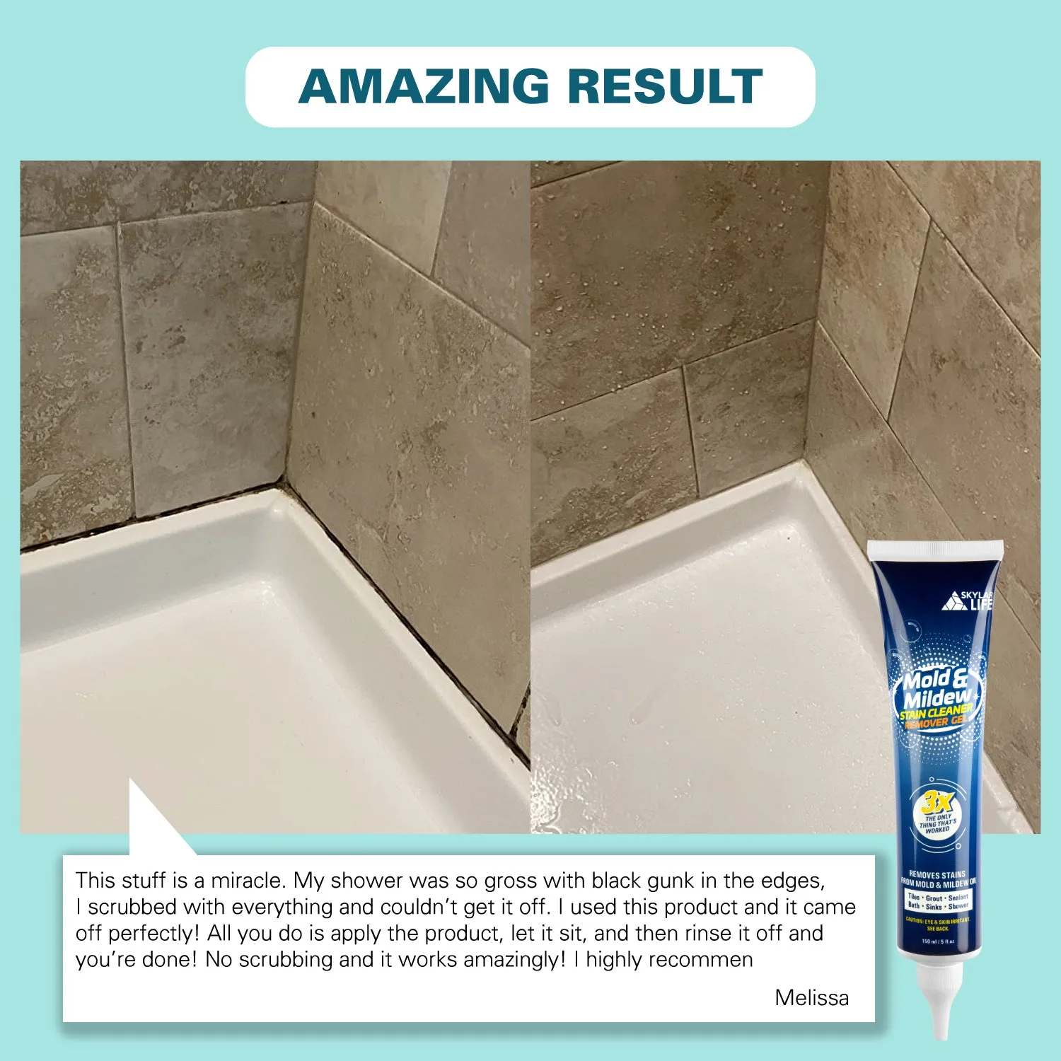 Skylarlife Home Mold & Mildew Stain Cleaner Remover Gel