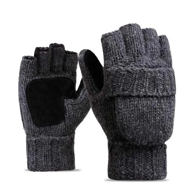 Smart Fingerless Gloves With Attached Mittens