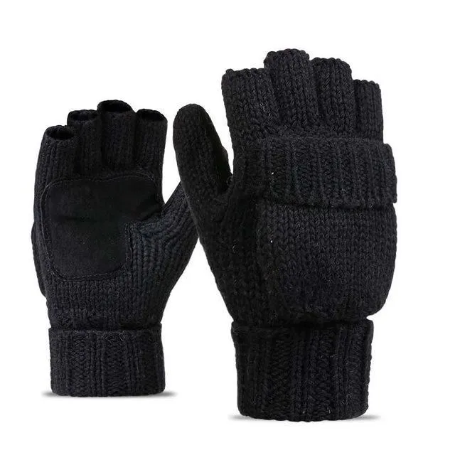 Smart Fingerless Gloves With Attached Mittens